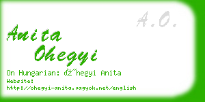 anita ohegyi business card